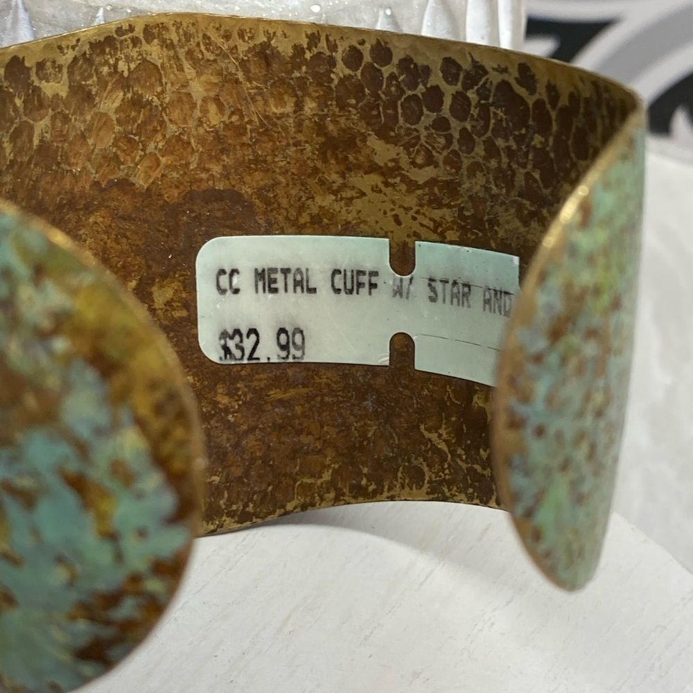 Rustic Metal Cuff Bracelet - Picture 6 of 6
